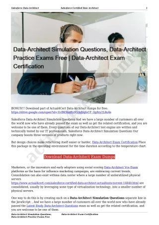 salesforce data architect