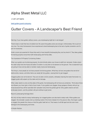 alpha sheet metal llc
