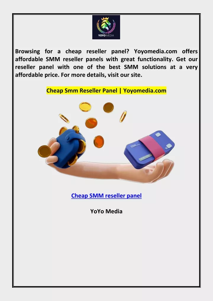 browsing for a cheap reseller panel yoyomedia