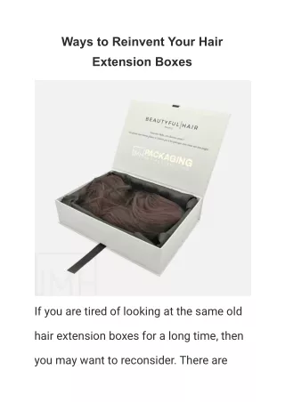 ways to reinvent your hair extension boxes