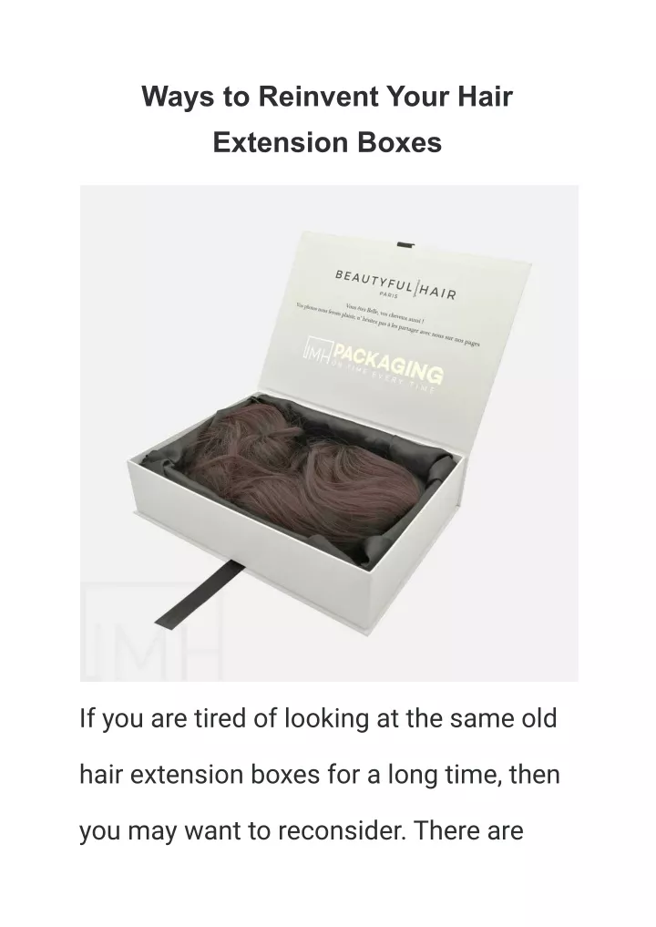 ways to reinvent your hair extension boxes