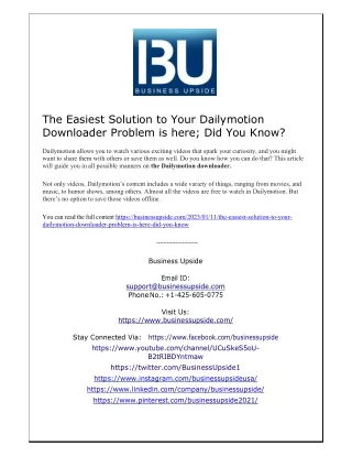 the easiest solution to your dailymotion