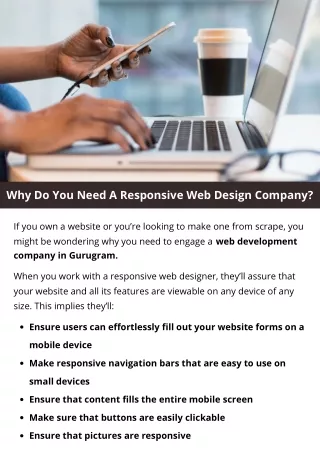 why do you need a responsive web design company