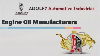 engine oil manufacturers
