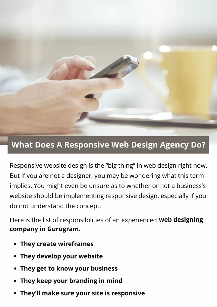 what does a responsive web design agency do