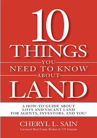 D!ownload pdF 10 Things You Need To Know About Land: A How-To Guide About L