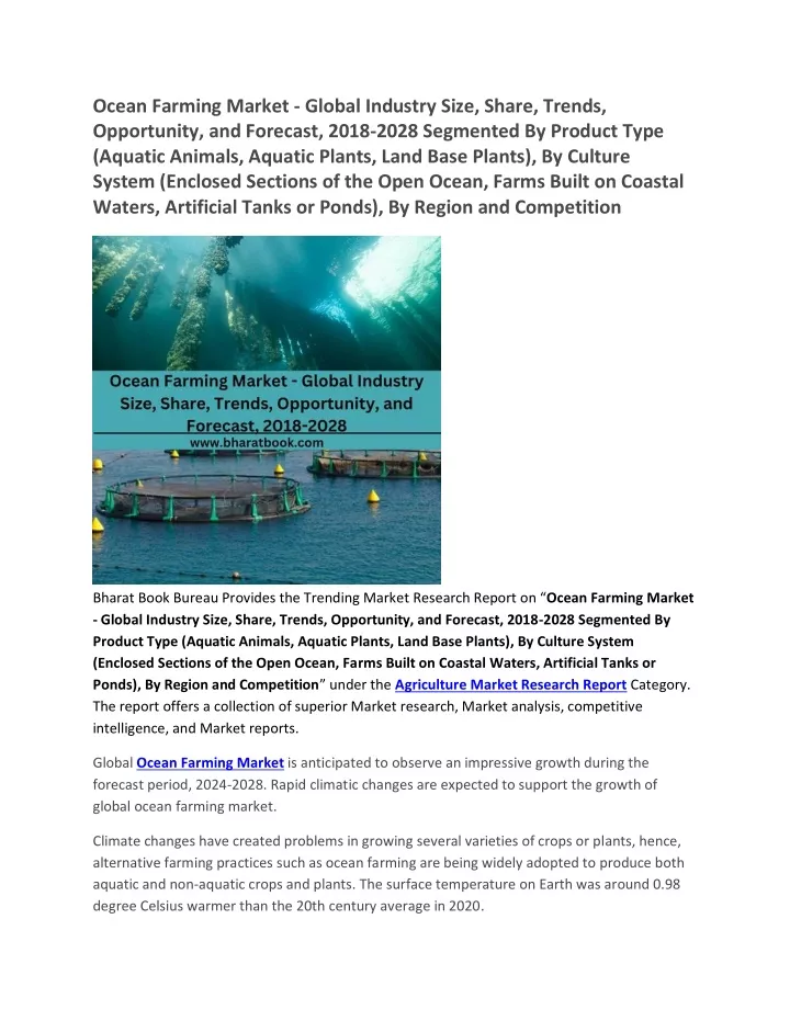 ocean farming market global industry size share