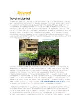Travel to Mumbai