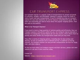 car transport express