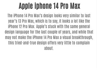 Apple iphone 14 Pro Max