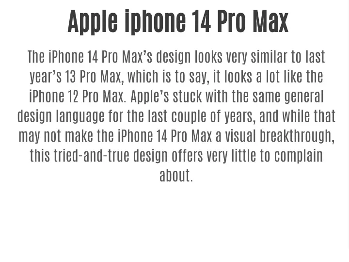 apple iphone 14 pro max the iphone