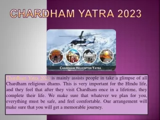 Chardham Yatra 2023 How to choose the best package.