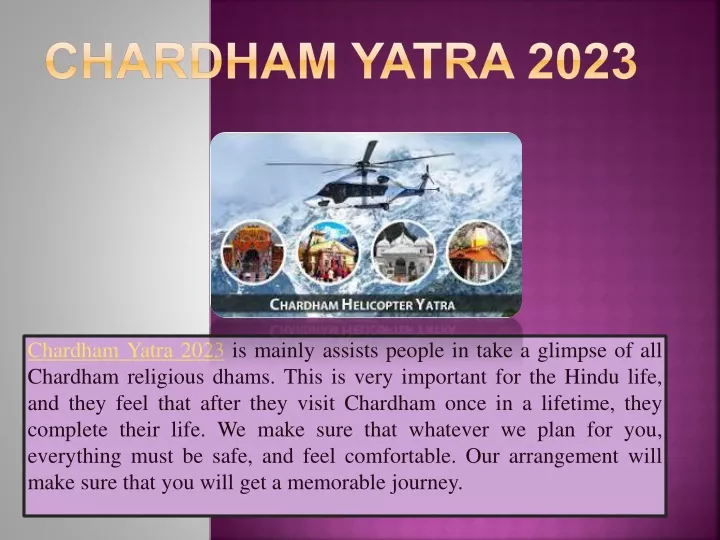 chardham yatra 2023