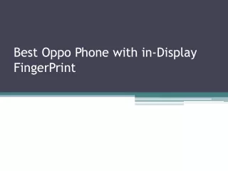 best oppo phone with in display fingerprint