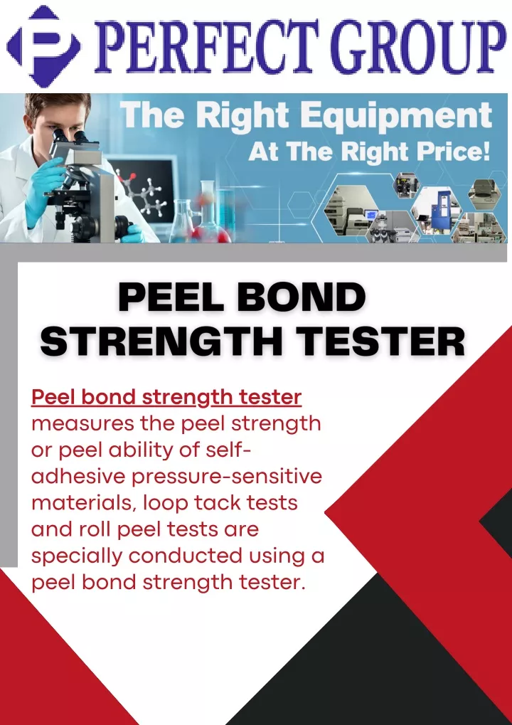 peel bond strength tester measures the peel