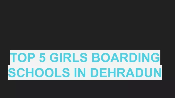 top 5 girls boarding schools in dehradun