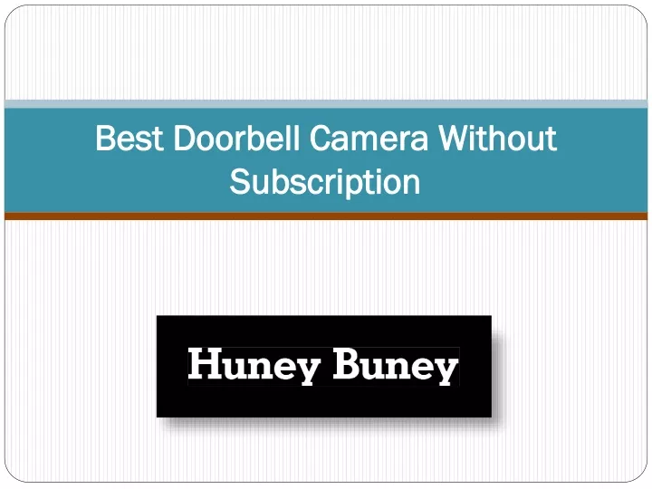 best doorbell camera without subscription