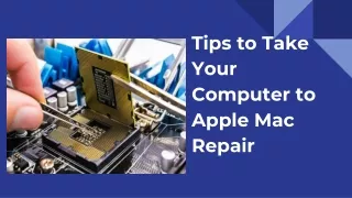 Tips to Take Your Computer to Apple Mac Repair