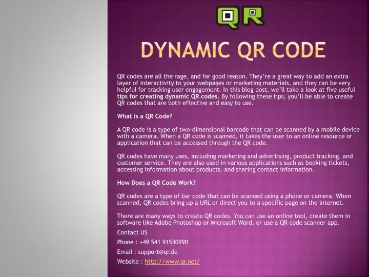 dynamic qr code