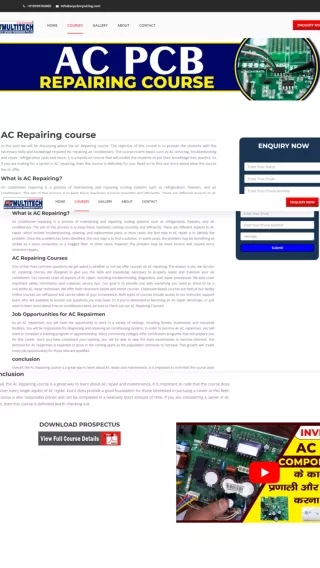 Ac Repairing Course | Ac Repairing Course In Delhi, India