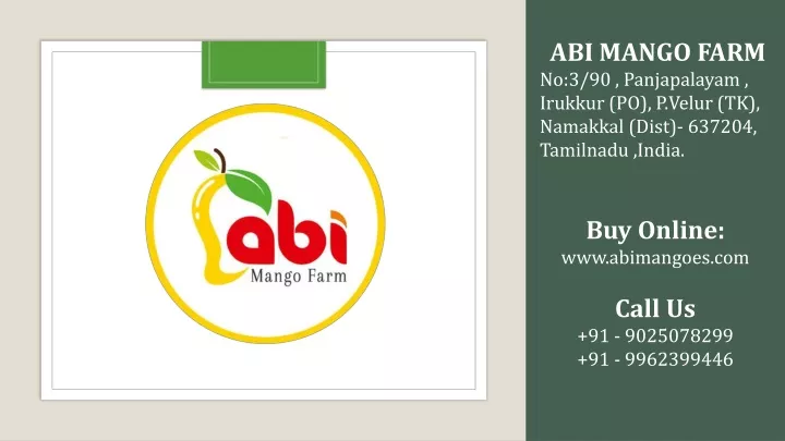 abi mango farm no 3 90 panjapalayam irukkur