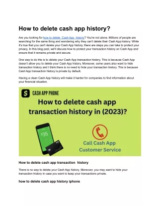 How to delete cash app history in 2023 (Instant methods)