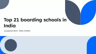 top 21 boarding school in india