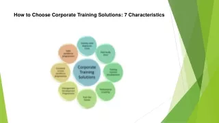 how to choose corporate training solutions 7 characteristics