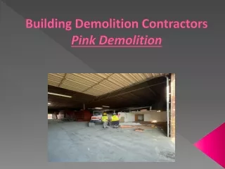 building demolition contractors pink demolition