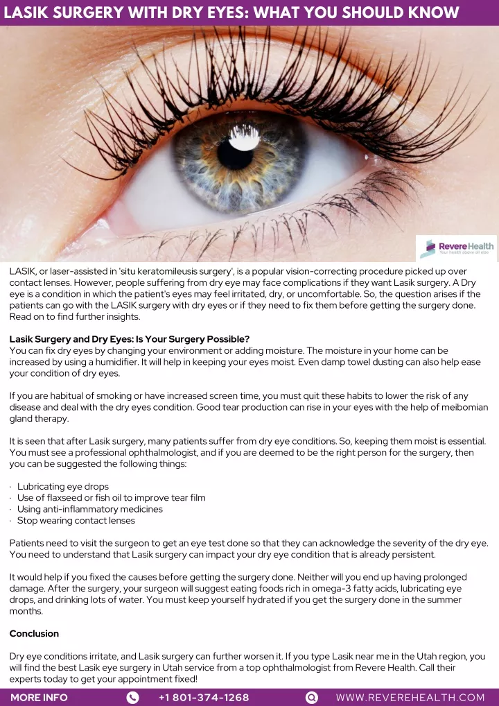 lasik surgery with dry eyes what you should know