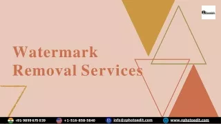 Watermark Removal Services
