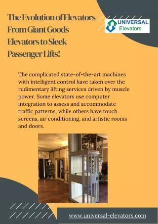 the evolution of elevators from giant goods