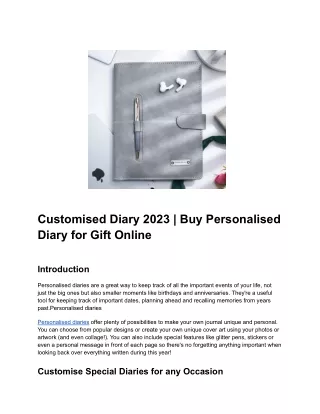 customised diary 2023 buy personalised diary