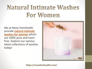 Natural Intimate Washes For Women