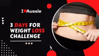 3 days for weight loss challenge