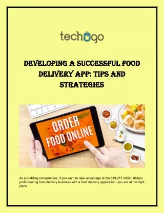 developing a successful food developing