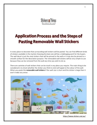 Application Process and the Steps of Pasting Removable Wall Stickers