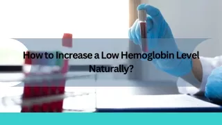 how to increase a low hemoglobin level naturally