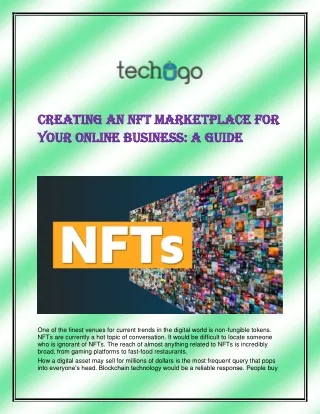 creating an nft marketplace for creating