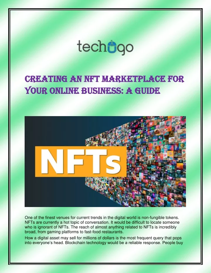 creating an nft marketplace for creating