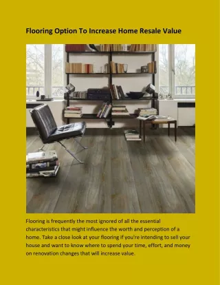 flooring option to increase home resale value