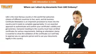 uae attestation in india