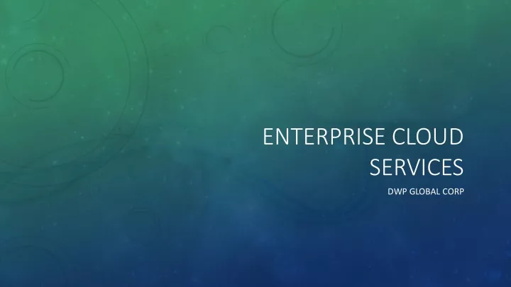 enterprise cloud