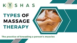 Types of Massage Therapy | Koshas
