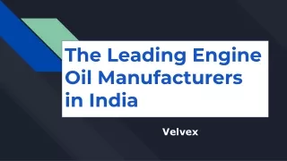 Leading Engine Oil Manufacturers in India