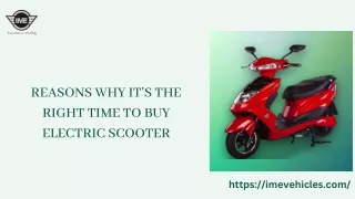 Right time to buy an electric scooter