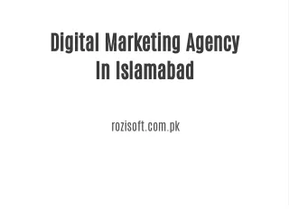 Digital Marketing Agency in Islamabad