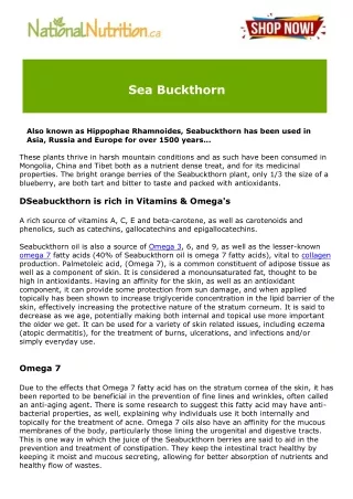 sea buckthorn