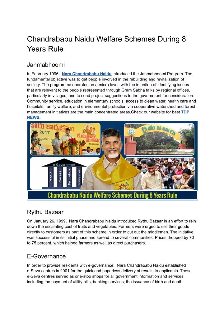 chandrababu naidu welfare schemes during 8 years