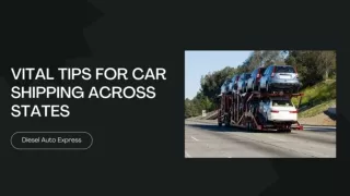 Vital tips for car shipping across States